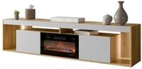 MIRJAN24 TV-Schrank Fiore EF 2D mit Kamin (mit zwei Dreht&uuml;ren) Realistische...