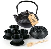 Lumaland Teeservice Set 12-teilig, 1,4 Liter Gusseiserne Teekanne Tetsubin...