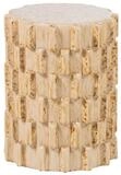 WOOOD Beistelltisch Axu - Keramik Sand, &Oslash; 35 cm, K&uuml;nstlerisches Design,