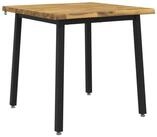 vidaXL Esstisch 90 x 90 x 75 cm Massivholz Wei&szlig; und Schwarz Quadratisch (1-St)