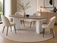 Beautysofa Esstisch PRESTIGE, runder Design-Tisch, ausziehbar &Oslash; 100&ndash;180 cm