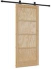 vidaXL Zimmert&uuml;r 86 x 198,5 cm Schiebet&uuml;r Nat&uuml;rlich und Schwarz 86x198,5 cm...