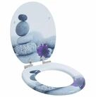 vidaXL WC-Sitz 44 x 38 cm WC-Sitz Toilettensitz Soft-Close Grau 44x38 cm...