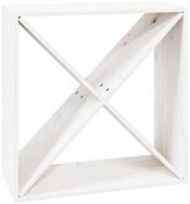vidaXL Weinregal NA Weinregal Wei&szlig; 62x25x62 cm Massivholz Kiefer Flaschenregal