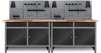 ONDIS24 Werkstatt-Set Werkstatt Werner 240cm + 2 Lochwandsets, (7-tlg)