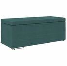 vidaXL Barhocker Hocker Dunkelgr&uuml;n 101 x 41 x 40 cm Stoff und Pressholz (1 St)