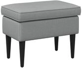 vidaXL Fu&szlig;hocker 55 x 35 x 41 cm Hocker Hellgrau 55x35x41 cm Stoff Innenbereich