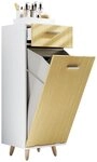 VCM Hochschrank Badschrank Landos H. 107 x B. 40 x T. 35 cm Holz W&auml;scheschrank,