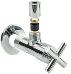 tecuro Eckventil Design Eck-Ventil mit Kreuzgriff 1/2 Zoll Wandanschluss