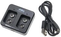 vhbw f&uuml;r Ni-Cd, NiMH, Li-Ion-Akkuzellen (9V Block Akkus) Rundzellen-Lader