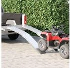 vidaXL Laderampe, Laderampe 2 pcs Silber 205 x 28 x 5 cm Aluminium