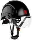 Mustbau Schutzhelm EN397 Schutzhelme mit Schwei&szlig;band und Visier, 53 bis 63cm