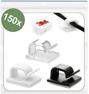 Quadrios Kabelverbinder-Sortiment Quadrios 25CA752 Kabelclip selbstklebend...