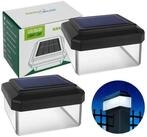 GreenBlue LED Gartenleuchte Solarmastleuchte f&uuml;r Zaun Outdoor geeignet, LED...