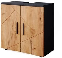 Vicco Waschbeckenunterschrank Irma, Anthrazit/Eiche, 60 x 59 cm (1-St)