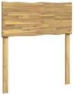 vidaXL Bett Kopfteil mit Live Edge ROSTOCK Wei&szlig; 75 cm Massivholz (1-tlg)