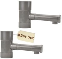 GarPet Regenfallrohr 2er Set Regendieb Wasserdieb Fallrohr Abzweig Hahn