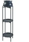 en.casa Blumenst&auml;nder, &raquo;Altena&laquo; Metall 94,5 x 27 x 27 cm Schwarz schwarz 27...