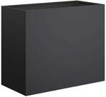 vidaXL Blumentopf Garten-Pflanzgef&auml;&szlig; Schwarz 60 x 30 x 50 cm Kaltgewalzter...