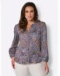 creation L Klassische Bluse Modal-Bluse Langarm blau 36