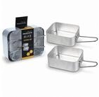 Mojawo Wasserkessel 2 St&uuml;ck Camping Kochtopf Leichtes Aluminium Topf f&uuml;r...