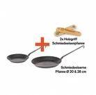 Petromax Feuerstelle Petromax Pfannen-Set Schmiedeeisen Pfanne SP20 + SP28 + 2x