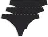 Tanga BOSS "3P MICRO THONG", Damen, Gr. S, schwarz (schwarz 001), Webqualit&auml;t,