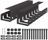 vidaXL Kabelzubeh&ouml;r Unter dem Schreibtisch Kabelmanagement Tray 2 Stk. Schwarz,