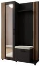 Masseno Garderobenschrank ARMADIO 137 x 207 cm Flurm&ouml;bel mit Spiegel und 1 T&uuml;r