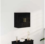 vidaXL Nachttisch, Wandmontierter Schrank Schwarz Eichen-Optik 60 x 31 x 70 cm