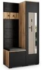 Masseno Garderobenschrank VIRA 95 x 181 cm Garderoben-Set mit Spiegel und 1...