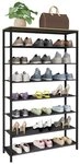 VCM Schuhregal Taliro 7 B. 90 x T. 30 x H. 152 cm, 7 F&auml;cher, Flurm&ouml;bel,