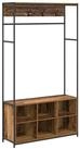 vidaXL Kleiderst&auml;nder Garderobenst&auml;nder mit Schuhbank Altholz 100 x 32 x...