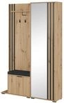 Masseno Garderobenschrank NELIANA 131 x 192 cm Flurm&ouml;bel mit Spiegel und 1 T&uuml;r