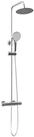 vidaXL Regenduschkopf Thermostatisches Duschset Chrom 27 x 46 x 123 cm...