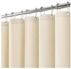 LuxusKollektion Duschvorhang Duschvorhang Textil Leinen - Beige H198 x B182 cm...