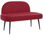 vidaXL Sitzbank Gepolsterte Bank mit R&uuml;ckenlehne Weinrot 110 x 60 x 76 cm...