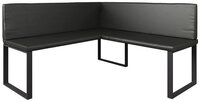 Vicco Sitzbank Ravon, Schwarz, 150 x 150 cm (1-St)