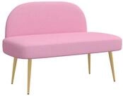 vidaXL Sitzbank Gepolsterte Bank mit R&uuml;ckenlehne Rosa 110 x 60 x 76 cm (1-St)