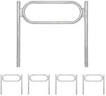 TRUTZHOLM Fahrradst&auml;nder 5x Fahrradanlehnb&uuml;gel 115 x 124 cm Stahl...