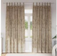 vidaXL Vorhang, Samtvorh&auml;nge mit Vorh&auml;ngen 2 pcs Champagner 245 x 140 cm Samt