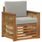 vidaXL Sofaelement Outdoor Mittelsofa Natur (1 St)