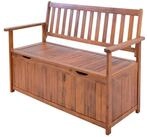 en.casa Gartenbank (inkl. Staufach), &raquo;Avezzano&laquo; Akazie 130x60x88cm Holzfarben