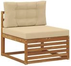 vidaXL Sofaelement Outdoor Mittelsofa Massivholz Natur (1 St)