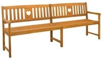 vidaXL Gartenbank 220 x 55,5 x 90 cm Bank Outdoor Natur 220x55,5x90 cm...