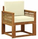 vidaXL Sofaelement Outdoor Mittelsofa Massivholz Natur (1 St)