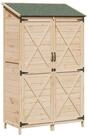 vidaXL Gartenhaus Gartenschuppen Natur 106 x 56 x 176,5 cm Massivholz aus Fichte