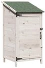 vidaXL Gartenhaus Gartenschuppen Wei&szlig; 59 x 56 x 113,5 cm Massivholz aus Fichte