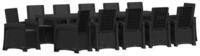 vidaXL Gartenlounge-Set Garten Essgruppe 14 stk. Anthrazit PP, (14-tlg)