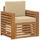 vidaXL Sofaelement Outdoor-Sofagarnitur Massives nholz und Polyester (1 St)